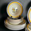 Crate & Barrel Tre Ci and Brusstone Plates and Vase, Italian Hand Painted - 4