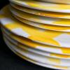 Crate & Barrel Tre Ci and Brusstone Plates and Vase, Italian Hand Painted - 9