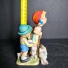 Pair of Arnart Figurines with Boy, Girl, Dog and Oriental Figure - 3