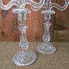 Pair of Glass and Brass Tulip-Form Candelabra - 3