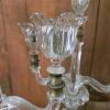Pair of Glass and Brass Tulip-Form Candelabra - 4