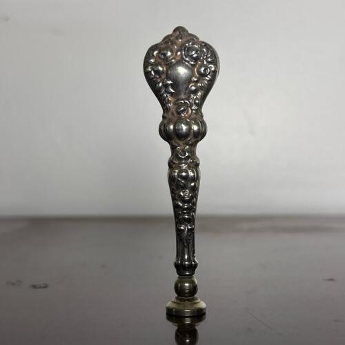Vintage Sterling Floral Wax Seal Stamp