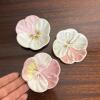 Trio of Floral Petal-Shaped Ceramic Trinket Dishes