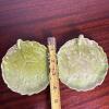Pair of Royal Bayreuth Bavaria Green Leaf Dishes - 6