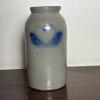 Beaumont Pottery Stoneware Jar with Blue Heart Motif