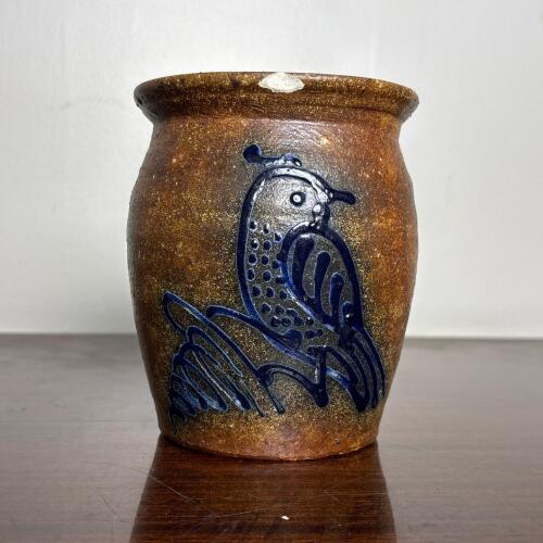 Stoneware Vase with Bird Motif