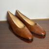 Etienne Aigner Brown Leather Low Heel Pumps