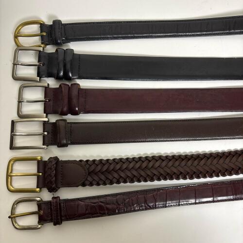 Men's Leather Belts: Bosca, Ralph Lauren, Brooks Brothers
