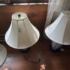 Pair of Blue and White Ceramic Table Lamps - 9