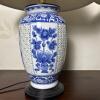 Pair of Blue and White Ceramic Table Lamps - 10