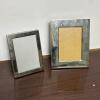 Pair of Silver-Tone Rectangular Tabletop Picture Frames