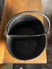 Hand-Painted Toleware Divided Metal Bucket with Handle - 5