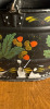 Hand-Painted Toleware Divided Metal Bucket with Handle - 9