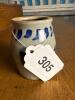 Small Handmade Stoneware Mustard Pot - 8