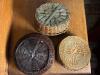Three Handmade Woven Baskets with Lids - 3