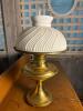 ABCO Rochester Brass Electric Table Lamp with Swirl Glass Shade