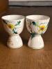 Pair of Hand-Painted Double Egg Cups in Folk Art Style - 2