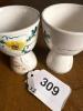 Pair of Hand-Painted Double Egg Cups in Folk Art Style - 9