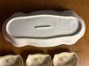 Royal Rudolstadt Prussia Porcelain Serving Dish and Nut Bowls - 4