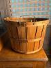 Wood Slat Basket with Metal Handles - 2