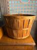 Wood Slat Basket with Metal Handles - 3