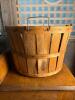 Wood Slat Basket with Metal Handles - 4