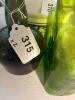 Two Blown Glass Green Bottles - 10