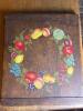 Hand-Painted Fruit Motif Wooden Board Folk Art-Style