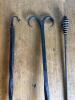 Antique Wrought Iron Fireplace Tools Set, Colonial-Style - 5