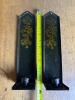 Pair of Toleware-Style Painted Metal Wall Candle Sconces - 2
