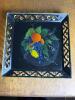 Hand Painted Folk Art Fruit Motif Wooden Tray