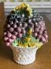 Italian Majolica Ceramic Grape Basket - 2