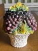 Italian Majolica Ceramic Grape Basket - 3