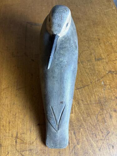 Folk Art Shorebird Decoy in Painted Wood
