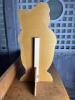 Folk Art Snowman Painted Wood Figure with Stand - 3