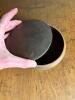 Wooden Animal-Illustrated Block and Round Wood Trinket Box - 2