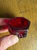 Pressed Glass Candy Dish, Ladle, and Ruby Glass Salt Cellar - 4
