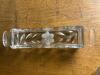 Pressed Glass Candy Dish, Ladle, and Ruby Glass Salt Cellar - 5