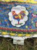 61" Boston Color Collection Round Rooster Tablecloth - 2