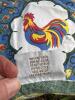61" Boston Color Collection Round Rooster Tablecloth - 3