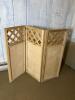 Wood Folding Divider With Lattice-Style Panels