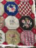 Needlepoint Wool Panel With Geometric and Floral Motifs - 2