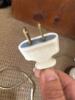 Figural Porcelain Table Lamp With Woven Shade - 11