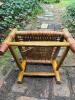Painted Folk Art Child's Chair With Woven Rush Seat - 6
