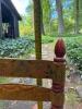 Painted Folk Art Child's Chair With Woven Rush Seat - 7