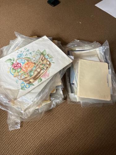 Assorted Vintage Folk Art and Stencil Painting Patterns and Ephemera