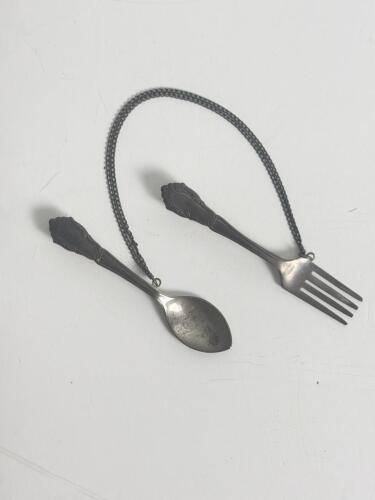 Vintage Sterling Silver Fork and Spoon Collar Pin