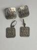 Sterling Silver Hammered Monogram Earrings