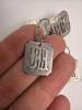 Sterling Silver Hammered Monogram Earrings - 3