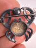 Sterling Silver Marcasite Sunflower and Crab Brooches - 4